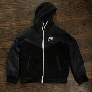 Nike Black and White Hooded Jacket